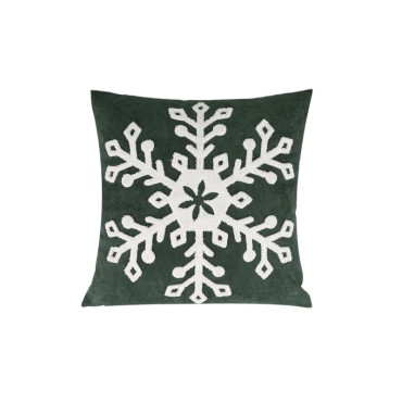 Porland Snowflake Punch Yeşil Yastık 45x45cm