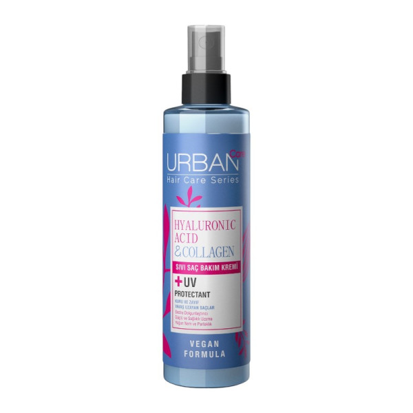 URBAN Care Hyaluronik Asit& Kuru ve Cansız Saçlara Özel Sıvı Saç Bakım Kremi-Vegan-200 ML