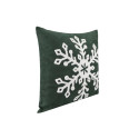 Porland Snowflake Punch Yeşil Yastık 45x45cm