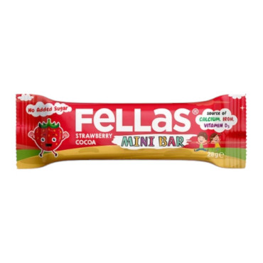 FellasFoods Fellas Kids Meyve Bar - Çilek ve Kakaolu x 12 Adet