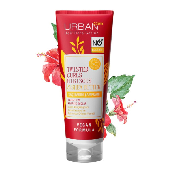 URBAN Care Hibiscus&Shea Butter Kıvırcık ve Dalgalı Saçlara Özel Saç Bakım Şampuanı-Sülfatsız-250ML