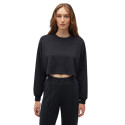 Sporty Lux Tencel TM Siyah Modal Crop Sweatshirt