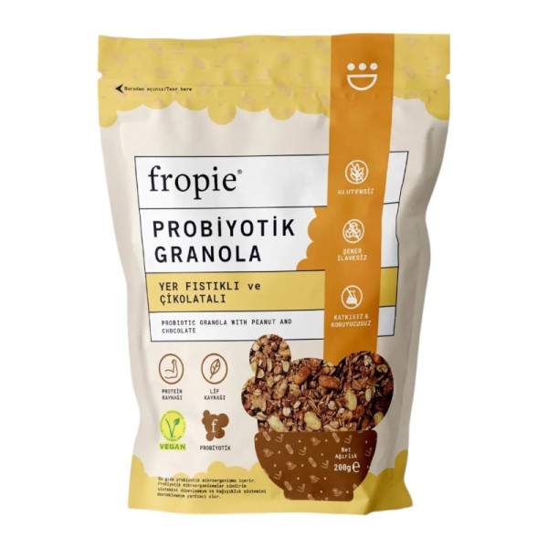 FROPİE Probiyotik Granola - Yer Fıstığı & Çikolata 200 gr