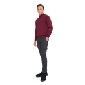 Slim Fit Dar Kesim Diyagonal Desenli Kargo Cepli Esnek Siyah-Gri Pantolon