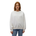 Bisiklet Yaka Beyaz Basic Sweatshirt