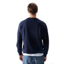 İndigo Pamuk Yumuşak Dokulu Standart Fit Basic Erkek Sweatshirt